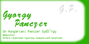 gyorgy panczer business card